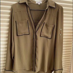 Green and black dress shirt